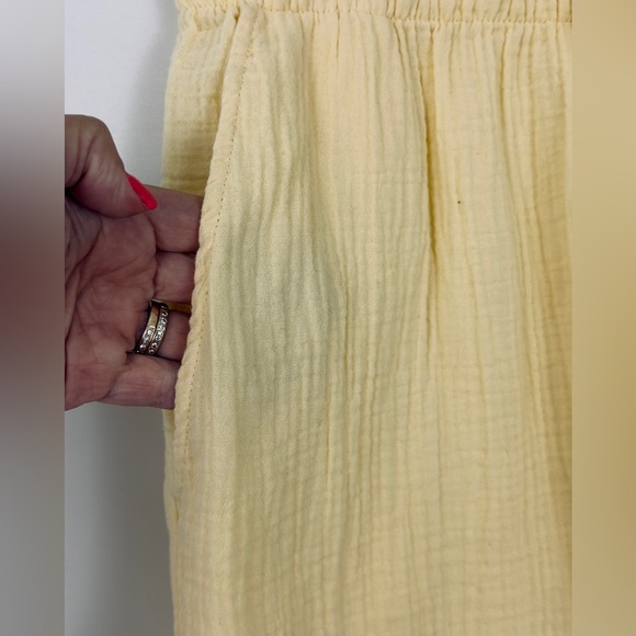 Stars Above  Yellow Gauze Lounge/Night Shorts Elastic & Drawstring Waist… - Picture 2 of 5